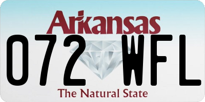 AR license plate 072WFL
