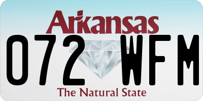 AR license plate 072WFM