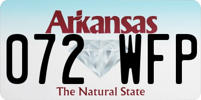 AR license plate 072WFP