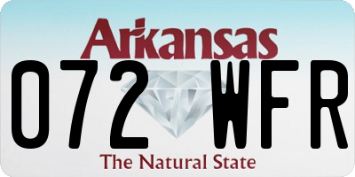 AR license plate 072WFR