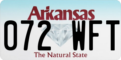 AR license plate 072WFT