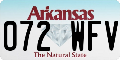 AR license plate 072WFV
