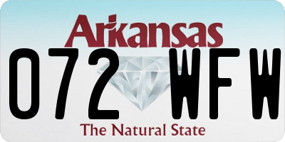 AR license plate 072WFW
