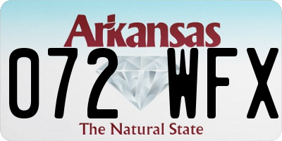 AR license plate 072WFX