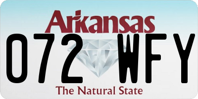 AR license plate 072WFY