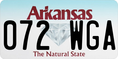 AR license plate 072WGA