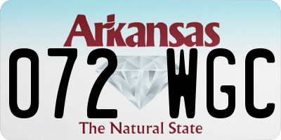 AR license plate 072WGC