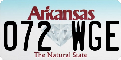 AR license plate 072WGE