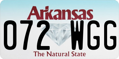 AR license plate 072WGG