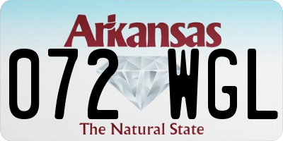 AR license plate 072WGL