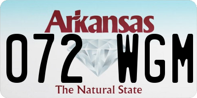 AR license plate 072WGM