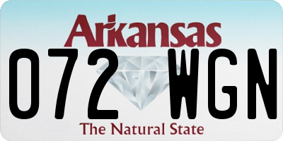 AR license plate 072WGN