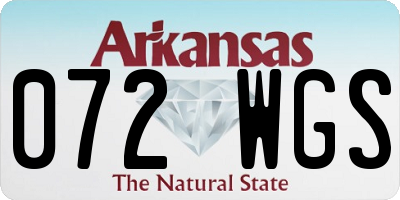 AR license plate 072WGS