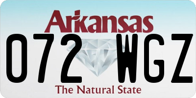 AR license plate 072WGZ
