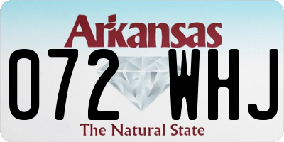 AR license plate 072WHJ