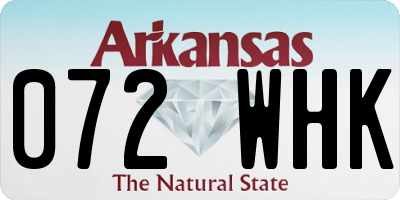 AR license plate 072WHK