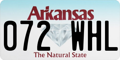 AR license plate 072WHL