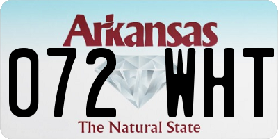 AR license plate 072WHT