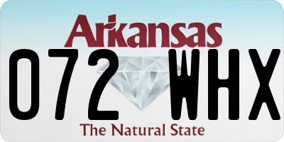 AR license plate 072WHX