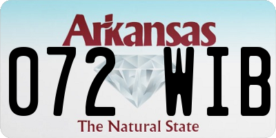 AR license plate 072WIB