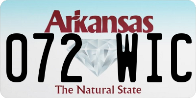 AR license plate 072WIC