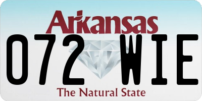 AR license plate 072WIE