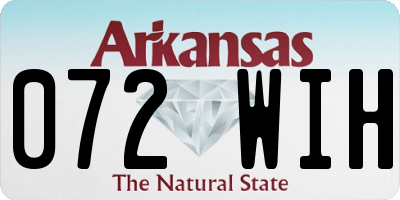 AR license plate 072WIH