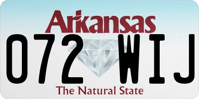 AR license plate 072WIJ
