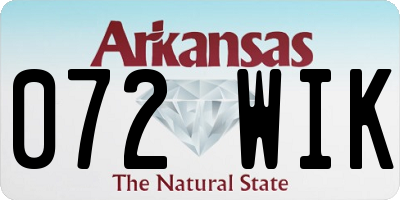 AR license plate 072WIK