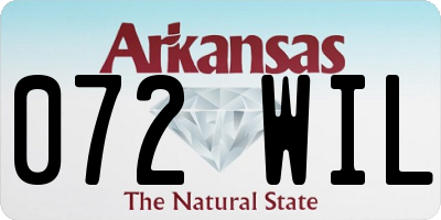 AR license plate 072WIL