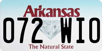 AR license plate 072WIO