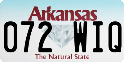 AR license plate 072WIQ
