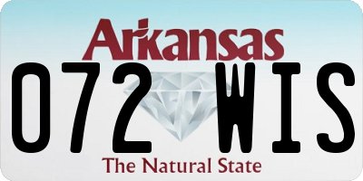AR license plate 072WIS