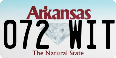 AR license plate 072WIT