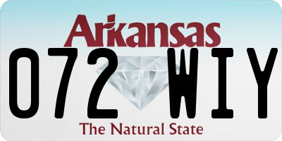 AR license plate 072WIY
