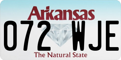 AR license plate 072WJE