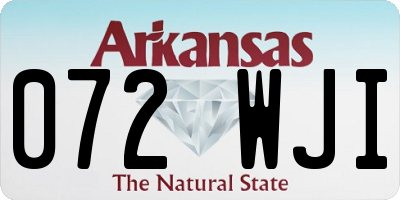 AR license plate 072WJI