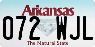 AR license plate 072WJL