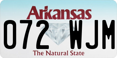 AR license plate 072WJM