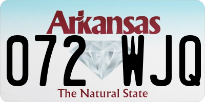 AR license plate 072WJQ