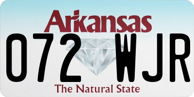 AR license plate 072WJR