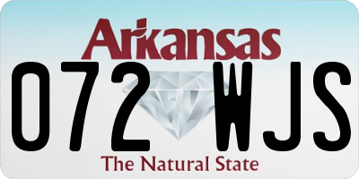 AR license plate 072WJS