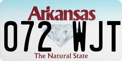 AR license plate 072WJT