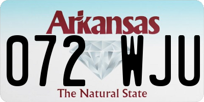 AR license plate 072WJU