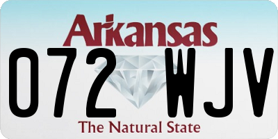 AR license plate 072WJV