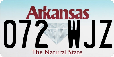 AR license plate 072WJZ