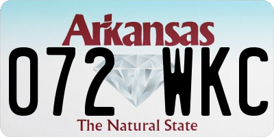 AR license plate 072WKC