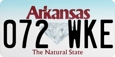 AR license plate 072WKE