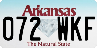 AR license plate 072WKF