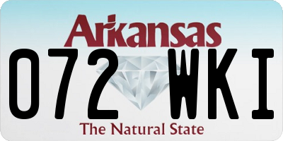AR license plate 072WKI